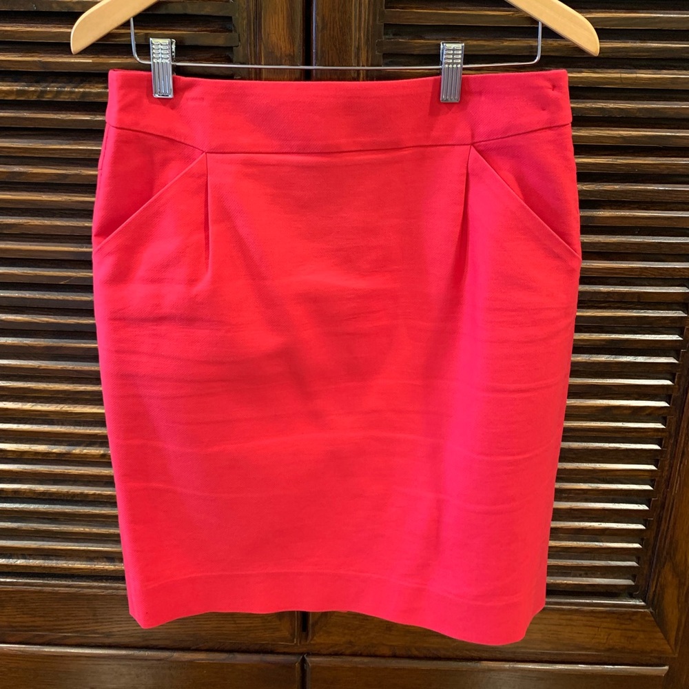 J. Crew Factory Double Serge Cotton Pencil Skirt